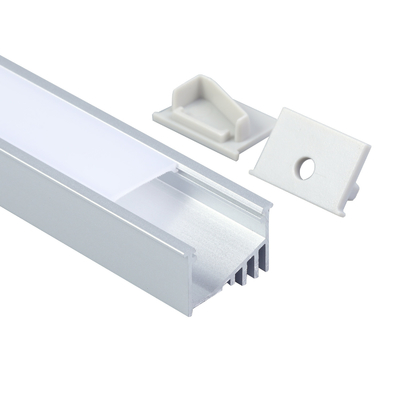 Diffusore per PC con profilo LED montato in superficie anodizzato argento per l'illuminazione della cucina