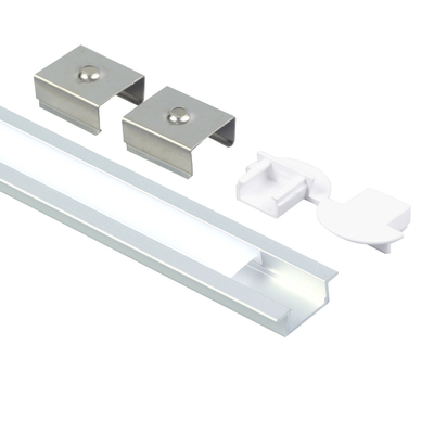 Profilo di alluminio della striscia LED del LED con i cappucci protettivi della copertura del PC e le clip di montaggio