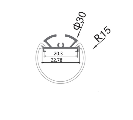 La forma rotonda ha sospeso il profilo di alluminio principale per il soffitto 30mm Dia Pendant Lighting