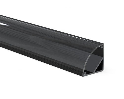 Profili nero dell'angolo LED materiale della lega di alluminio di 16MM x di 16MM per la striscia del LED