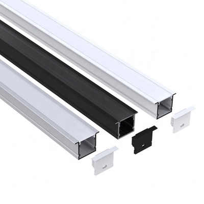 Estrusione di alluminio messa forma di v per colore bianco d'argento del nero della striscia del LED