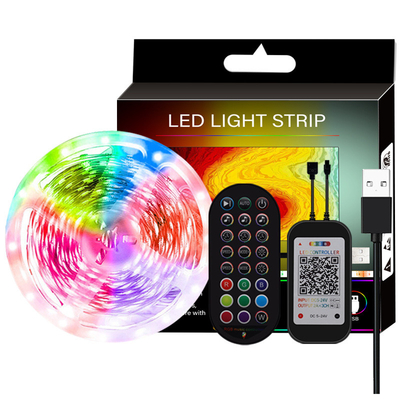 Colore di RGB delle lampade fluorescenti 5050 di USB 5V Inteligente LED per il certificato del CE del fondo della TV