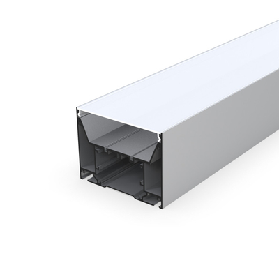 100mm x argento di alluminio di profilo del LED sospeso 75mm per il cinema dell'armadietto