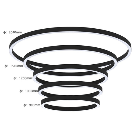 Manica di alluminio rotondo del LED per colore nero pieghevole delle lampade fluorescenti del LED