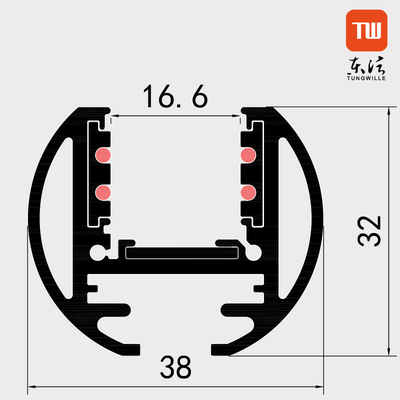 pista d'accensione magnetica di 48V Trimless per la camera da letto dell'hotel della cucina