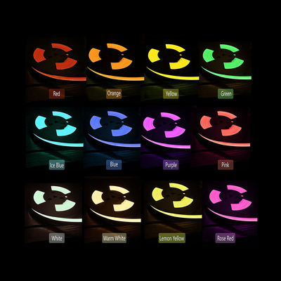 RGBW 12V LED Flettere Light al neon, neon del silicone del LED spoglia 7mm x 14mm per nozze