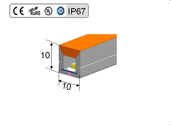 Colore al neon impermeabile di RGB della luce di striscia di IP65 SMD LED che cambia 24V 12V