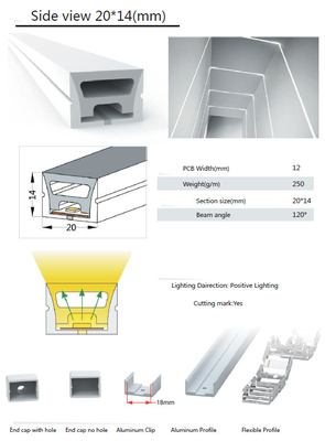 Colore latteo impermeabile montato messo della metropolitana IP68 del silicone del LED chiaro