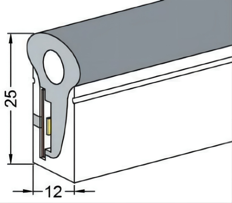 Tubo flessibile in gomma siliconica per strisce LED a parete per illuminazione domestica