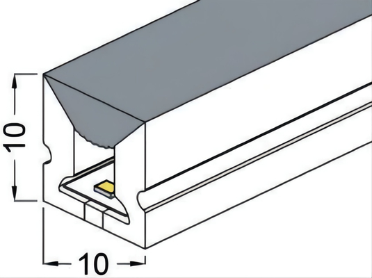 metropolitana IP68 impermeabile del silicone di 10×10mm LED per illuminazione di striscia principale