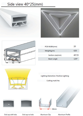 Metropolitana di gomma del silicone del LED, profilo all'aperto 40×25mm del LED per illuminazione