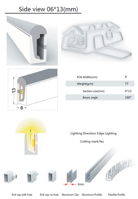 metropolitana del silicone di 6×13mm LED pieghevole per la decorazione all'aperto dell'interno