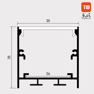 Profilo di alluminio dell'OEM 35mm per la luce del LED con il piegamento del servizio di Decoiling