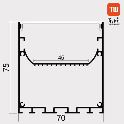 il Manica di profilo del LED sospeso 70×75mm ha anodizzato il materiale della lega di alluminio 6063
