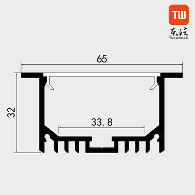 Un profilo di alluminio di 6063 leghe per illuminazione di striscia del LED, ha anodizzato il profilo della luce del LED