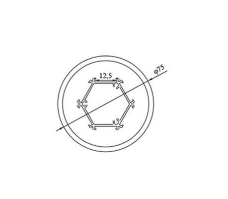 Profilo LED sospeso rotondo in alluminio 40 mm 50 mm 60 mm di diametro