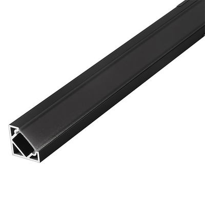 Manica nero della striscia dell'angolo LED, ODM dell'OEM di profilo dell'angolo della striscia del LED