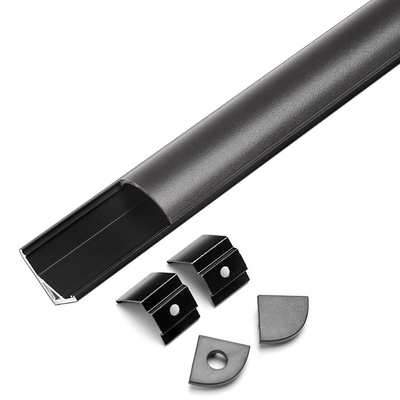 Manica nero della striscia dell'angolo LED, ODM dell'OEM di profilo dell'angolo della striscia del LED