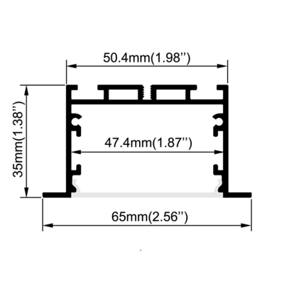 Manica del muro a secco di 50x35mm LED, profilo di alluminio d'argento per il LED che accende striscia