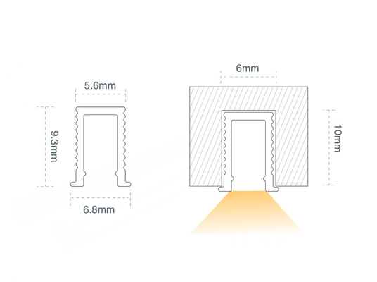 Luci lineari messe 6000K 6500K Ip44 del LED per il soffitto degli scaffali del Governo