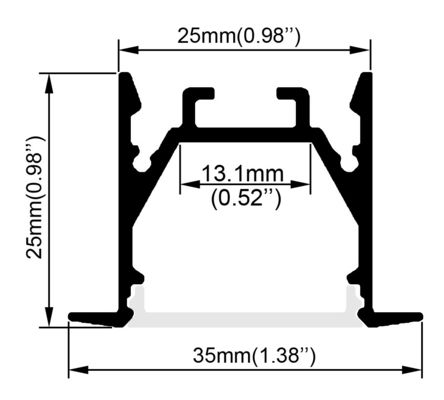 Incastonato messo ha condotto l'OEM di profili per il Governo d'attaccatura del pavimento della parete
