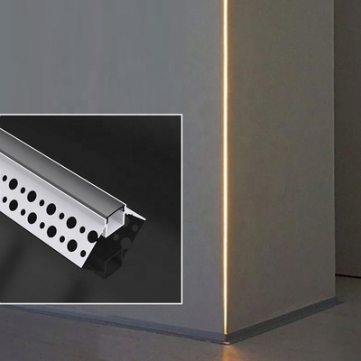 Profilo del pannello di carta e gesso LED del muro a secco di Trimless per il materiale della lega di alluminio della striscia del LED
