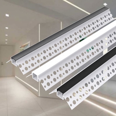 Profilo del pannello di carta e gesso LED del muro a secco di Trimless per il materiale della lega di alluminio della striscia del LED