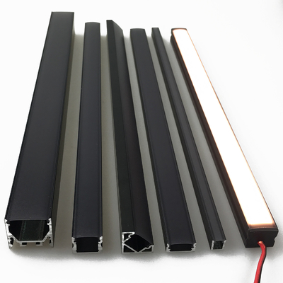 Profilo nero sottile della striscia del LED, Manica di alluminio del cinema LED con l'OEM della copertura