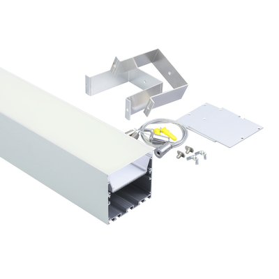 Profilo LED sospeso in alluminio 79 * 77mm Alloggiamento dissipatore di calore Argento