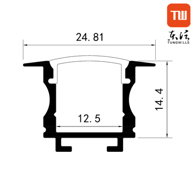 19 mm parete interna profilo led da incasso guardaroba decorativo luce intonaco