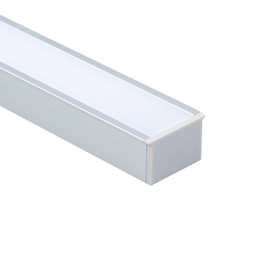 Diffusore per PC con profilo LED montato in superficie anodizzato argento per l'illuminazione della cucina