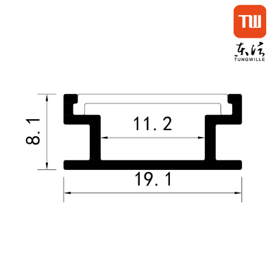 Cabinet Led Strip Alluminio Estruso Impermeabile Anodizzato O Verniciato A Polvere