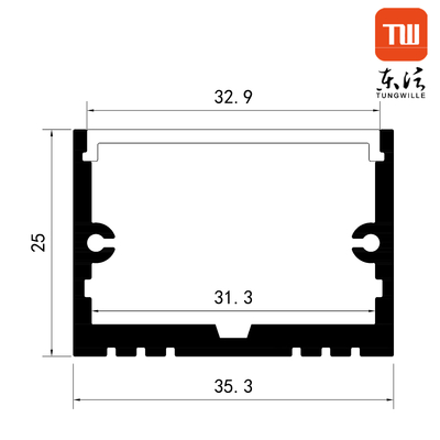 Canale di montaggio in alluminio con profilo LED a montaggio superficiale estruso T8