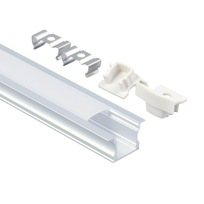 Profilo in alluminio a led da incasso anodizzato argento per l'illuminazione del mobile
