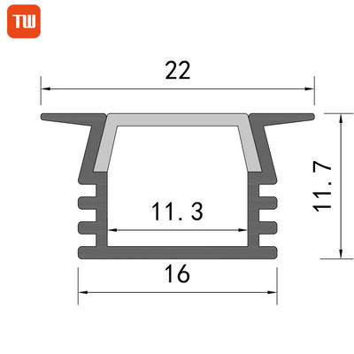Lampada da incasso a parete in gesso da cucina in profilo di alluminio a led decorativo