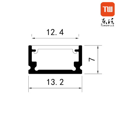 decorazione principale montata di superficie leggera dell'alloggio di profilo della striscia di 13x7mm