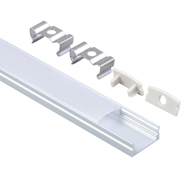 U modella il profilo di alluminio bianco nero d'argento di Manica LED dell'estrusione per la luce di striscia