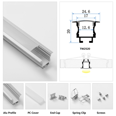 Illuminazione messa d'abitazione di alluminio della plafoniera della parete dell'ufficio di profilo del LED