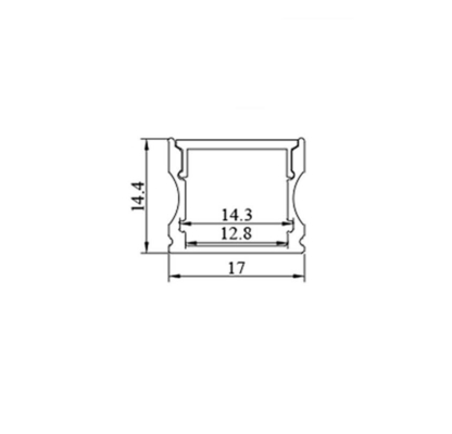 Manica principale montato di superficie principale residenziale di profilo leggero lineare di 17x15mm