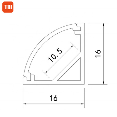 L'angolo d'argento della scanalatura di V ha condotto la luce principale decorativa della parete del bagno dell'interno di profilo