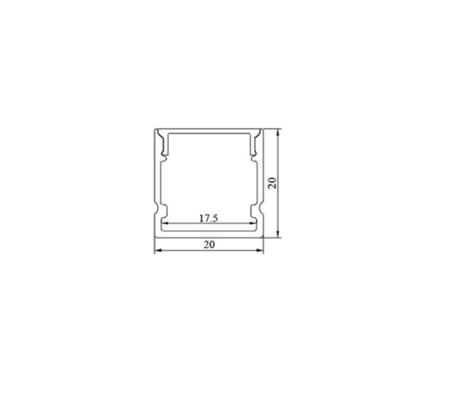 la forma di larghezza U di 20mm ha condotto la luce di alluminio del guardaroba della cucina della copertura del PC di profilo