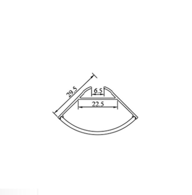 profilo principale di alluminio dell'angolo di forma di v di 30x30mm per illuminazione principale decorativa