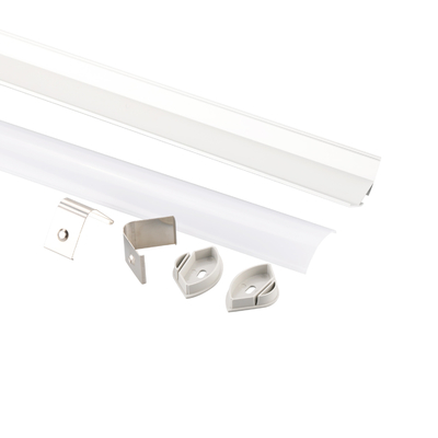 forma di v di dimensione di 30mm alluminio di profilo dell'angolo LED da 90 gradi per le strisce del LED