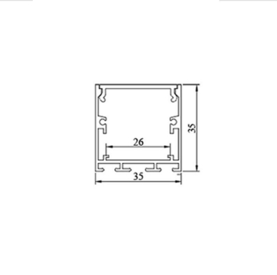 Il profilo d'accensione lineare dell'interno di forma di U, ha sospeso il profilo del LED per la striscia di 26mm LED