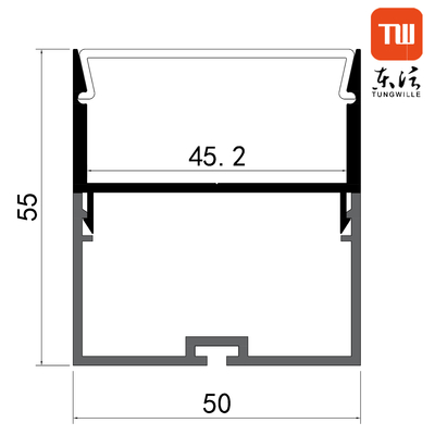Il Manica di alluminio di profilo espulso striscia del LED, ha sospeso il profilo di alluminio del LED