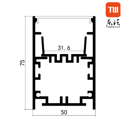 l'ufficio di 50x75mm ha condotto il profilo principale sospeso luce lineare per la luce del pendente