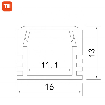 Profilo principale montato di superficie principale d'abitazione di alluminio di Manica per illuminazione dell'ufficio