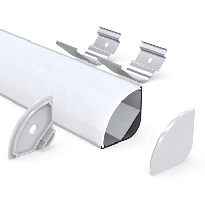 Manica di alluminio d'angolo 30mm bianco della striscia del LED per l'ufficio del guardaroba