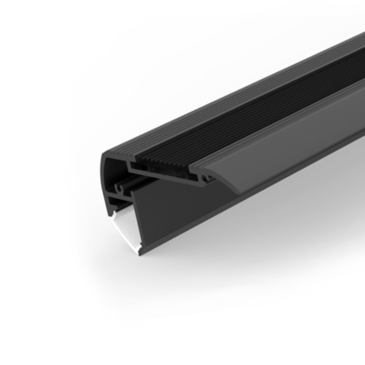 materiale T5 della lega di alluminio di colore del nero di profilo del pannello di carta e gesso LED di 1m 2m 6063