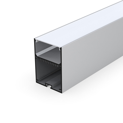 Il LED sospeso d'argento profila 55mm x 70mm per il soffitto del muro a secco